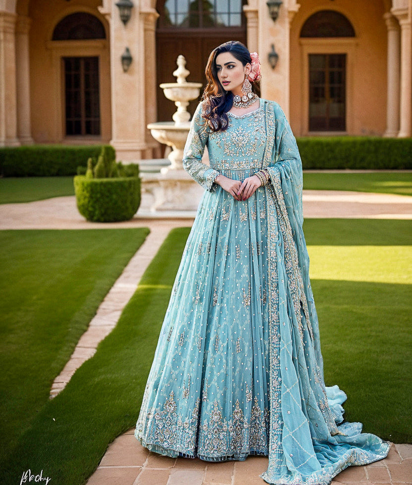 Aafia- Pakistani Bridal Farshi Lehenga – Karigur