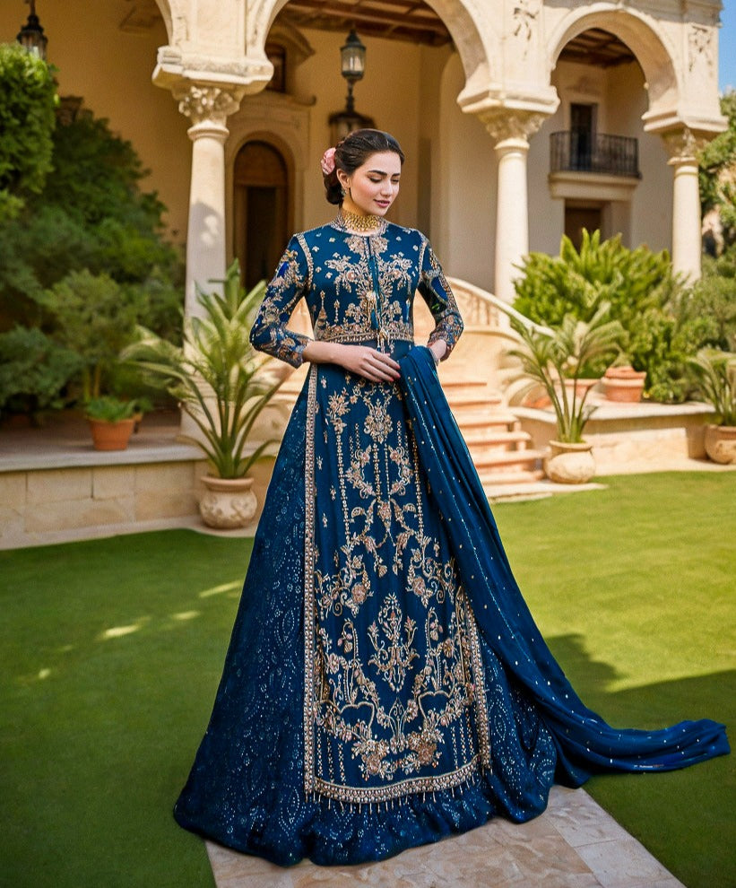 Aafia- Pakistani Bridal Farshi Lehenga – Karigur