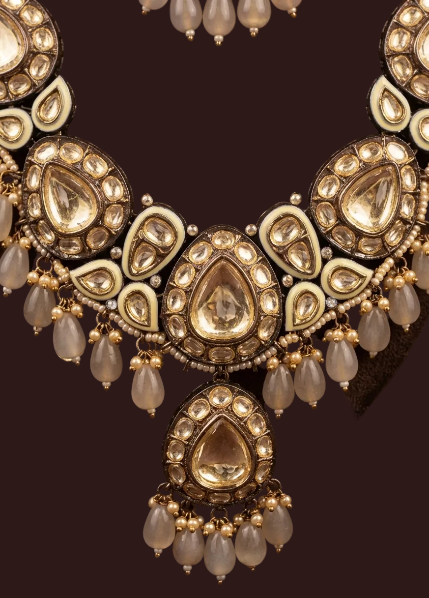 Champagne Kundan Majesty Set