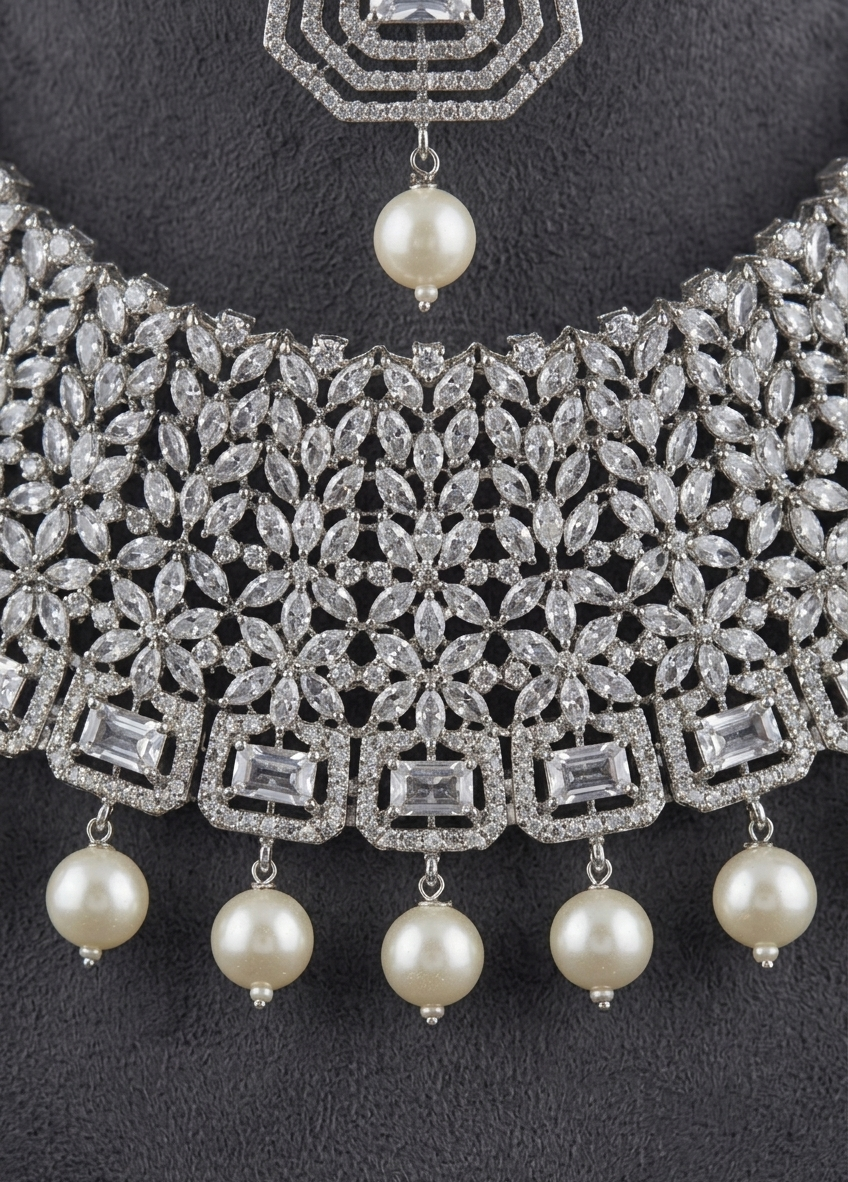 Majestic Pearl Diamond Set