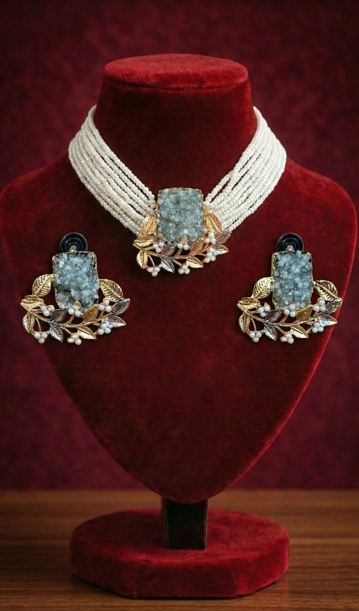 Druzy Pearl Botanical Set