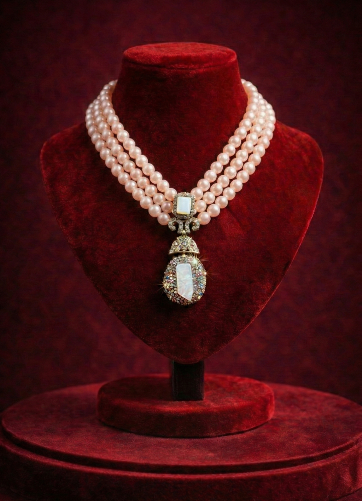 Blush Pearl Opal Necklace