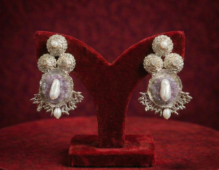 Amethyst Pearl Filigree Set