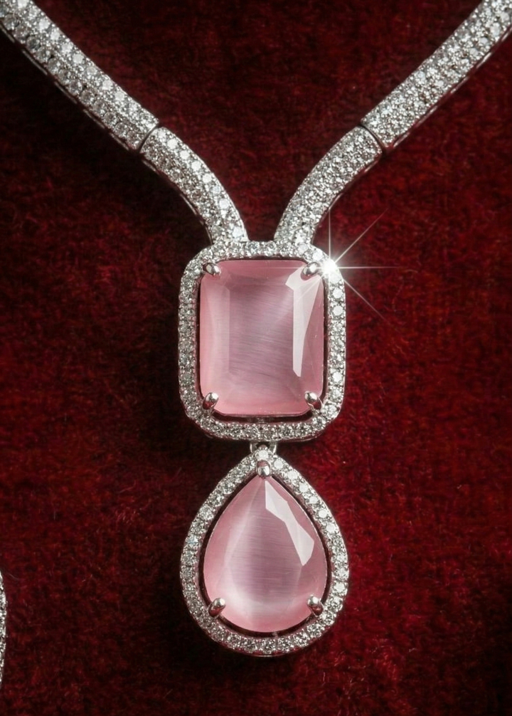 Blush Crystal Cascade Set