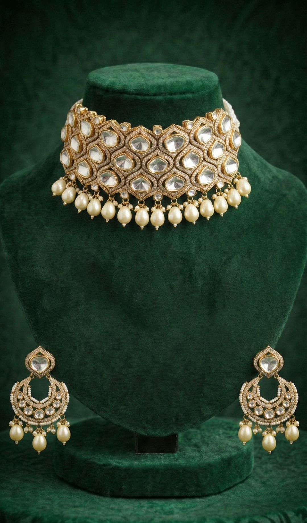 Antique Pearl Kundan Set