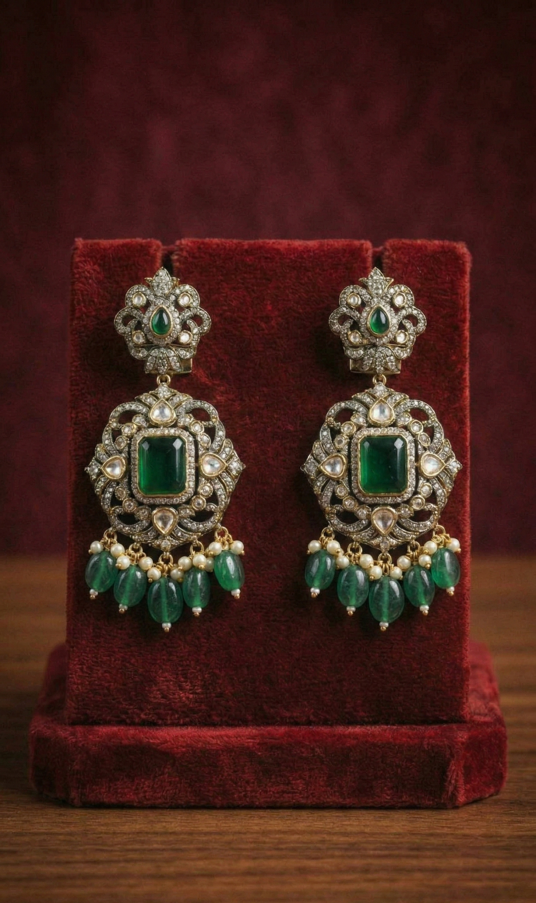 Emerald Kundan Choker Set