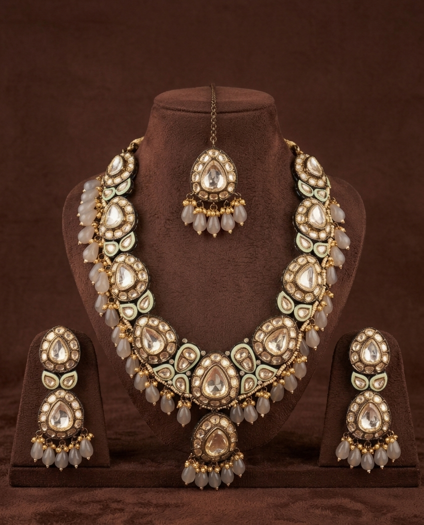 Champagne Kundan Majesty Set
