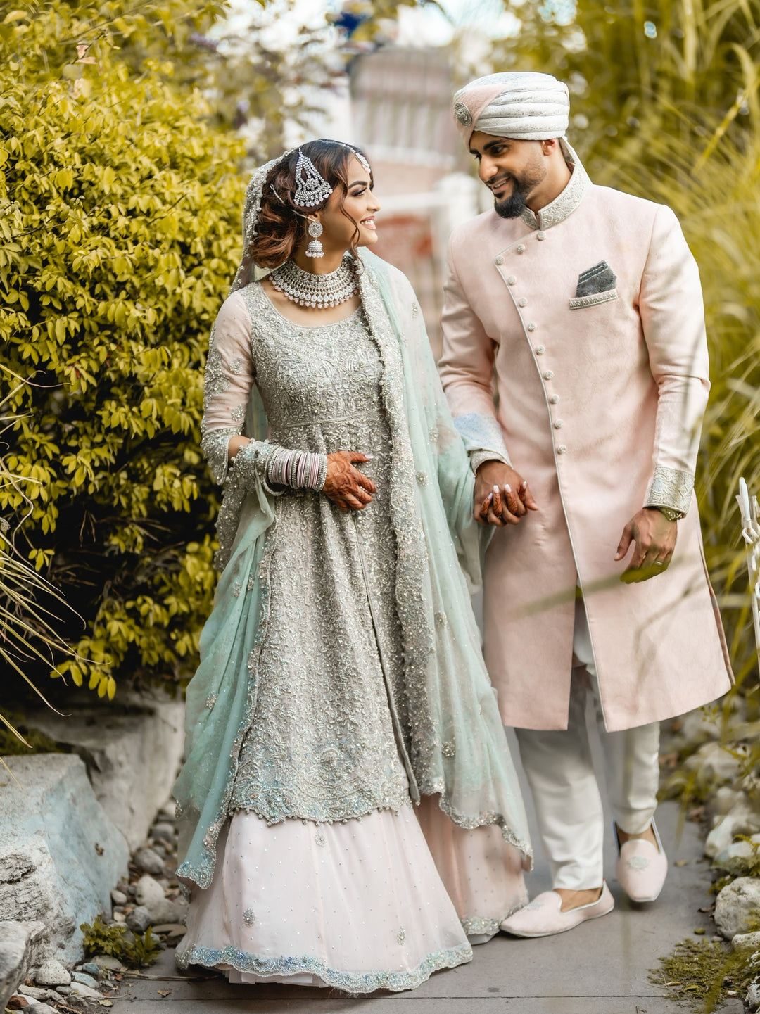 Falak- Pastel Blue Pakistani Bridal Dress Karigur Falak- Pastel Blue Pakistani Bridal Dress Karigur
